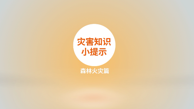 災害知識小提示森林火災篇
