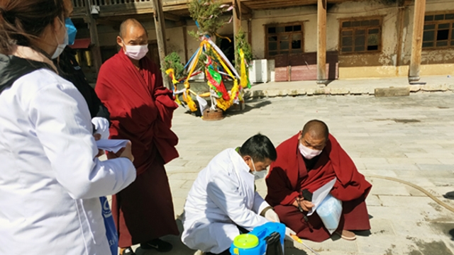 迪慶：疫情防控宣傳進寺院