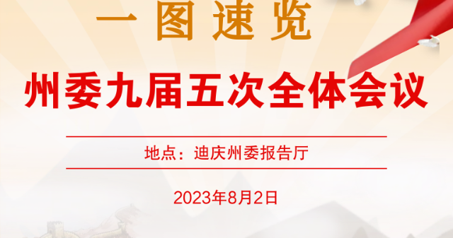 一圖速覽！中共迪慶州委九屆五次全會工作報告